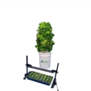 mini hydroponic tower with lights