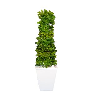 White Single-Tower Hydroponic Tower Garden