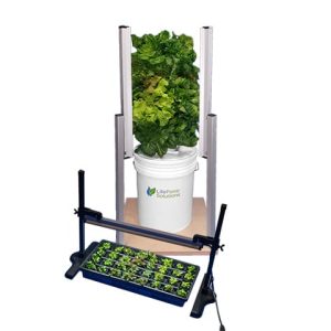 Mini Hydroponic Tower Garden with Square Lighting Base